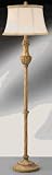 Complements 21208DCD Antique Pine Resin Chloe Floor Lamp with Cream Shade
