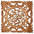 Hand-carved 10.5" Camphor Wood "Symbol of Happiness" Wall Hanging