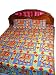 3p Blue Red Cotton Bedspread Elephant Print Bedding Set Bedlinen