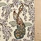 V&A Fabric - Peacock (Tan)