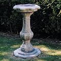 Garden Bird Bath - Pedestal Ornate Stone Birdbath Feeder