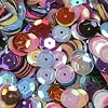 Pailletten Mix aus 21 Farben 6 mm ca. 1400 St�ck
