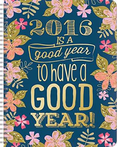 Gold Foil Midnight Garden Large Flexi Planner Calendar 2016