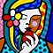Brazilian Girl with Apple - 21x21"