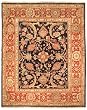 Safavieh Legacy Hand-knotted Hand-spun Wool Shri Rug Navy / Rust (8' x 10')