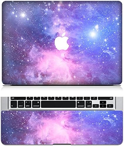 NDAD Galaxy Pattern Vinyl Protective Full-cover Skin Decal Sticker Cover Red Universl Glitters for Apple Macbook Air 12 inch/New 12 inch(A1534)