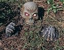 Halloween Partially Buried Zombie Graveyard Prop