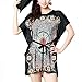 DJT Women's Batwing Sleeve Casual Tunic Dress Tops