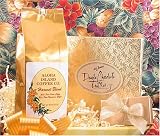 Holiday Gourmet Food Gift Basket with Kona Harvest Blend Coffee and Chocolate Truffles; 8 oz, Whole Bean