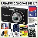 Panasonic Lumix DMC-FX48 12MP Digital Camera in Black + 8GB Deluxe Accessory Kit