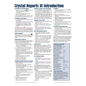Crystal Reports XI Quick Reference Guide: Introduction (Cheat Sheet of Instructions, Tips and Shortcuts -... by Beezix Inc