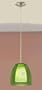 Eglo  87492A Fargo, Nickel/green & Frosted Opal, 1-Light Pendant Light Fixture