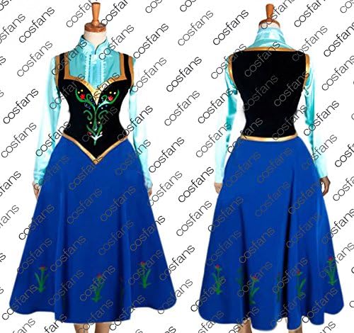 Queen Ana dress Cosplay Costume and snow cos1244Frozen Ana ( Women M)