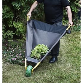 LIGHTWEIGHT, FOLDING WHEELBARROW (616R) - LAYS FLAT FOR EASY STORAGE- SLIGHT SECOND.