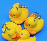 Set of 12 Rubber Ducky Keychains