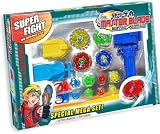 Master Blade Metal Attack "Mega Special Set" 4x Attack Spinning Tops with many Accessories