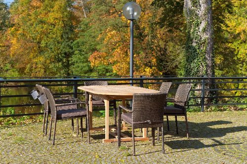 Günstige Gartenmöbel Sets – Gartenmöbel-Set Barbados oval, Geflecht