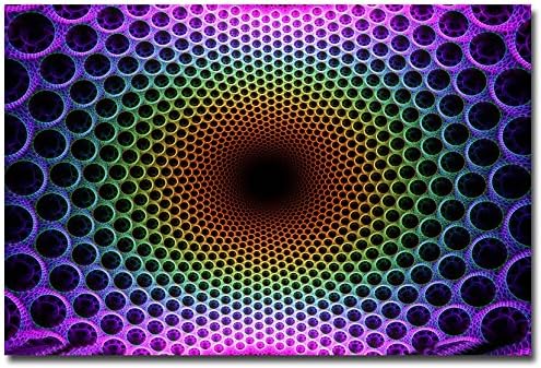 Jane Pop Psychedelic Trippy Abstract Art Print Inch Picture Decor 24X36 Inch