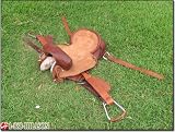 Bronc Saddle Dark Tan With Basket Weave Tooling