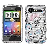 HTC Droid Incredible-2 Rhinestones Bling Protector Cover Case - Sunny Flowe ....