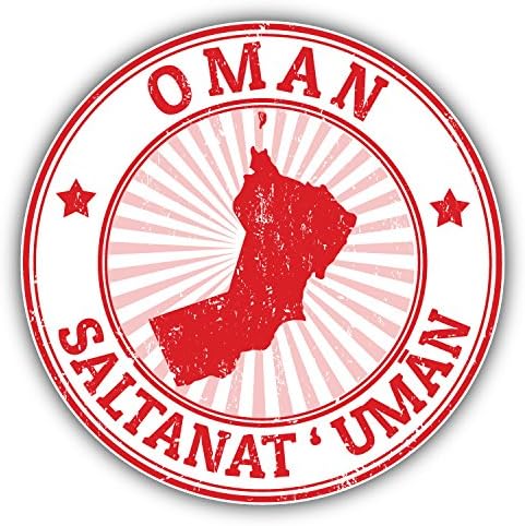 Oman Map Grunge Stamp Flag Blot Car Window Bumper Decal Vinyl Sticker 5'' X 5''
