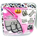 New Premium Grade 11 Pieces HOT Leopard Cheetah Print Low Back Front with Headrest... by Unique Imports