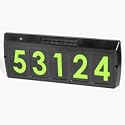 Solar Address Light - Green illuminating numbers