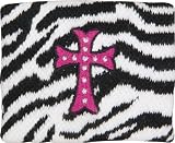 Kerusso Studded Cross Wristband (Zebra)