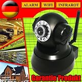 Produkt-Bild: Netzwerk Drahtlos Wireless WIFI WLAN IP Kamera IR Audio Infrarot IR Nachtsicht Camera Bewegungsmelder Schwarz