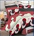 Queen Size Burgundy 100% Cotton 200 Thread Count Duvet Covers Set with Pillow Case