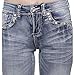 Sexy Couture Women's S148-PB Light Wash Denim Mid-Rise Rhinestone Bootcut Jeans