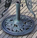 Outdoor Living : Rose 12kg Parasol Base Green Verdigris