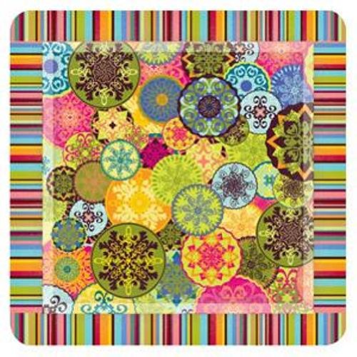 Iota Eight Dinner Size (10″) Square Paper Plates – Feast of Colour (Pack of 6)