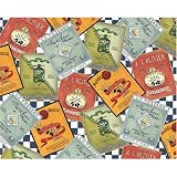 Magic Slice Non-Slip Flexible Cutting Board, Gourmet Size 12 x 15, Olive Oil Collage by Gracey Knight