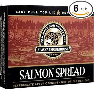 Alaska Smokehouse Salmon Spread Totem Design, 3.5 Ounce Boxes (Pack of 6) by Alaska Smokehouse