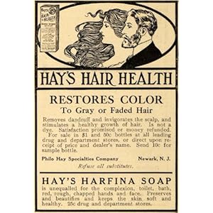 1911 Ad Philo Hay Specialties Harfina Soap Hair Health - Original Print Ad