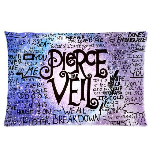 Generic Personalized Pierce the Veil Popular Band Graffiti Style Logo for Rectangle Pillowcase 24x16 inches (one side)
