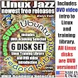 Linux Jazz, 6-disks DVD set, 64-bit Version (includes Ubuntu 10.04, Kubuntu 10.04, openSUSE 11.3, Fedora 13) and "Introduction to Linux" video-DVD, also includes printed Quick Reference Card of Linux commands
