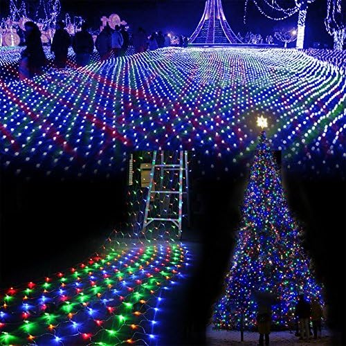 String Lights,FITTA 4Mx6M 672 LED Net Mesh Fairy String Light Outdoor Net Lights Led Decorative Lamp Décor Lights Twinkle lights for Bed Room Garden Home Christmas Xmas Party Wedding (Colorful)