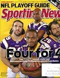 Sporting News January 4 2010 Adrian Peterson & Jared Allen & Antoine Winfield & Steve Hutchinson/Minnesota Vikings on Cover, NFL Playoff Guide, Alabama vs Texas BCS, The Brett Favre Effect, Urban Meyer/Florida, Colt McCoy, Bill Self/Kansas