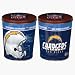 San Diego Chargers 3.5 gallon gift tin filled with three premium gourmet popcorn flav...