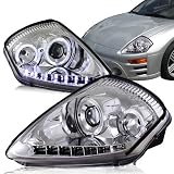 2000 - 2005 Mitsubishi Eclipse Dual Halo Chrome Housing Projector Headlights w  LED... by HK5