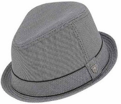 Peter Grimm Duke Mens Hat, Small/Medium, Grey/Black