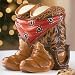 Cowboy Cowgirl Boots with Red Bandana Earthenware Cookie Jar ~ Size: 8-in. X 8.75-in. X 9.75-in.