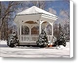 Gazebo At Olmsted Falls - Winter Canvas Print / Canvas Art - Artist Mark Madere
