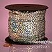 PEPPERLONELY Brand 80 Yard/Roll Holographic Faceted Sequin Trim, Silver
