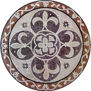 Artistic Floral Pattern Medallion Mosaic Marble Hand Made