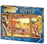 Ravensburger 28950 - Geheimnisvolles &Auml;gypten - Malen nach Zahlen Premium Triptychon, 80 x 50 cm