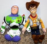 Disney Toy Story 12" Woody Cowboy and 9" Buzz Lightyear Plush Bean Bag Dolls Mint