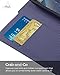 Motorola DROID Turbo Wallet Case - VENA® [vSuit] Slim Fit Leather Case with Stand and Card Slots for Motorola DROID Turbo (Not Compatible with Metallized Glass Fiber Version) (Oxford Blue)